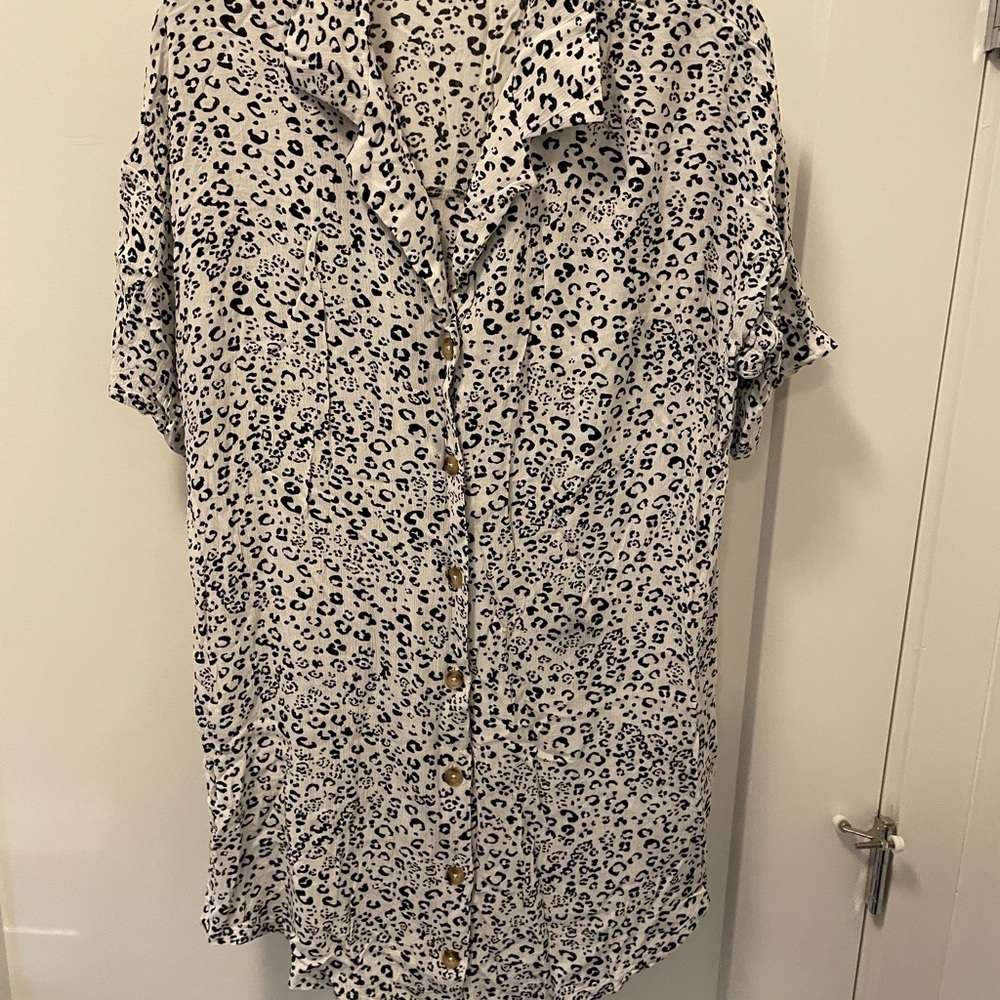 Z Supply Black and White Patterned romper